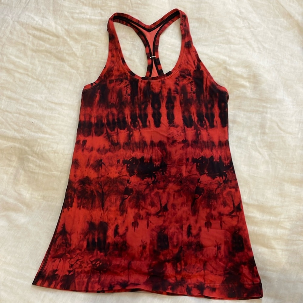 Lululemon Tye Dye Red and Black Tank